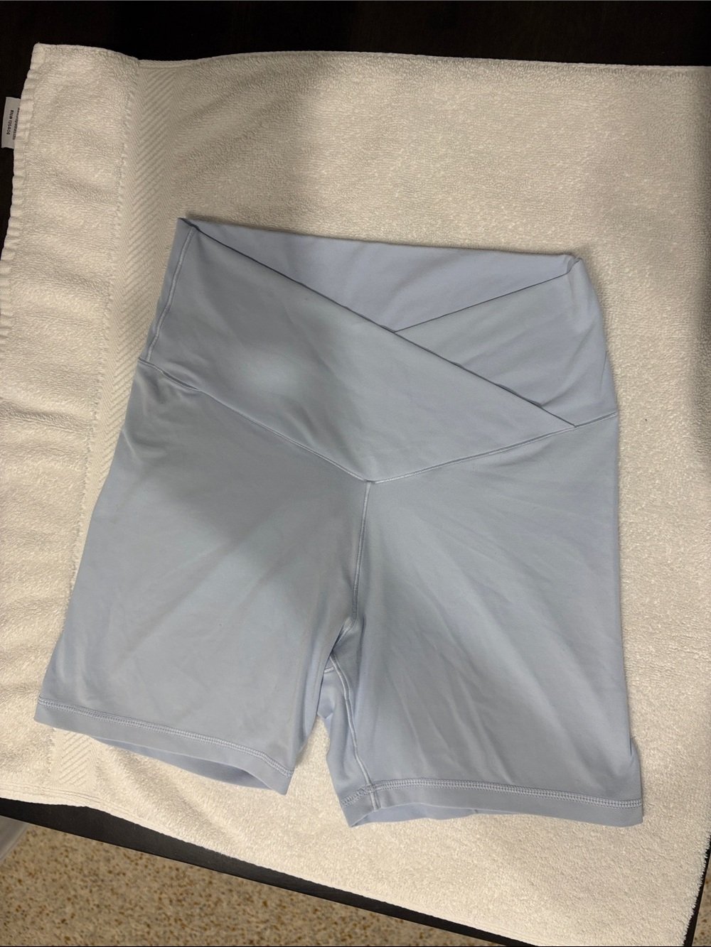 aerie Light Blue High-Waist V-Waist Bike Shorts